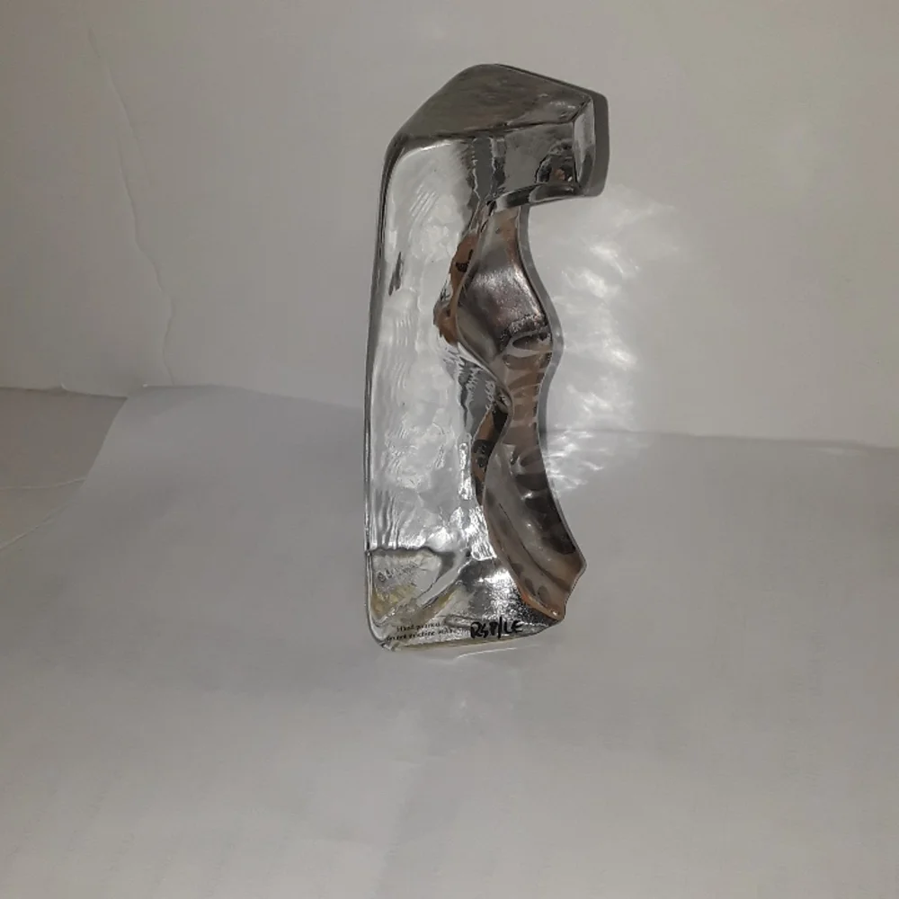 c RARE KRIFF DESIGN GLASS STRIPPED CAT PAPERWEIGHT FIGURINE RSP / LE